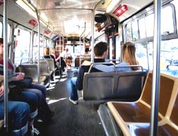 People sitting on a bus