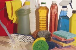 Selection of cleaning products