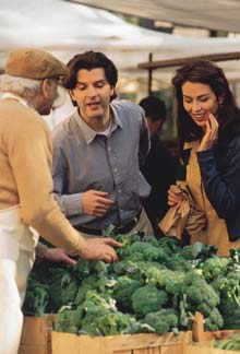Buying food at your local food market